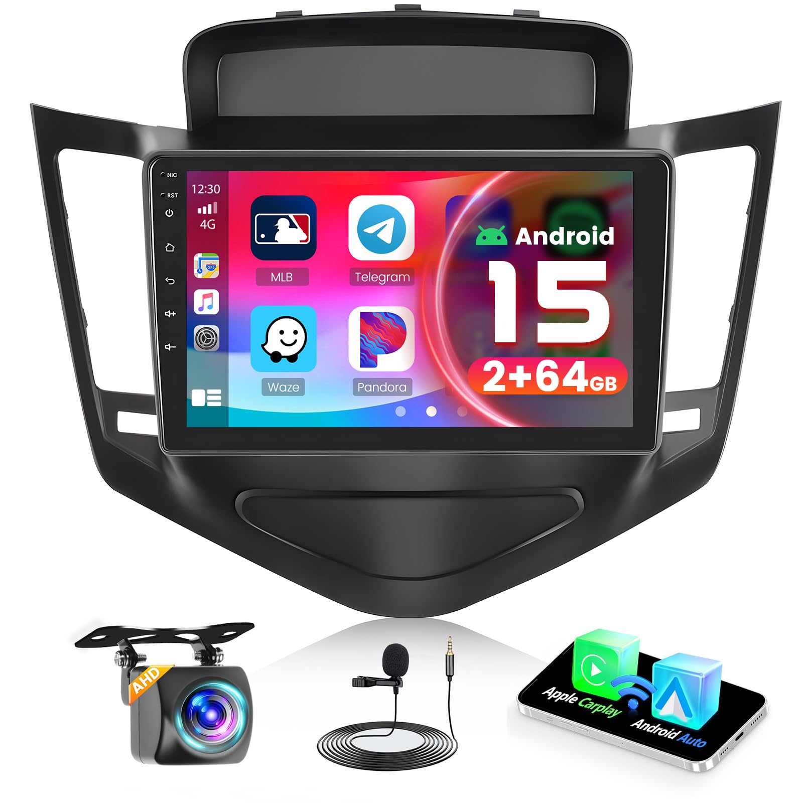 Amazon.com: [2+64G] for Chevrolet Chevy Cruze 2009-2014 Android 15